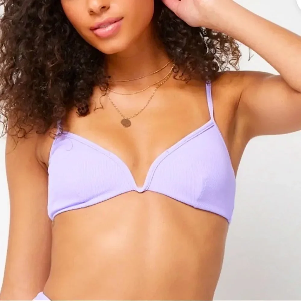 L*Space Helena Bikini Top Wisteria Ribbed Size M • NEW WITH TAGS •